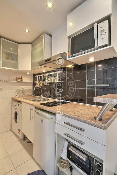 Cozinha Apartamento mobilado - 30m²  - 1 quarto - Batignolles - Paris