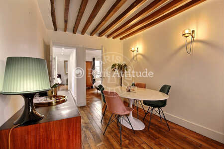 Dining room Furnished apartment - 64m² - 2 bedrooms - Invalides - Paris