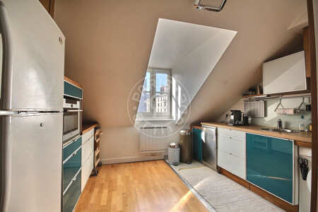 Cuisine Studio alcove meublé - 35m²  - Canal de l'Ourcq - Paris