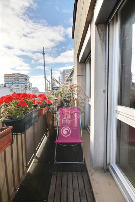 Balcon Appartement meublé - 61m² - 1 chambre - Riquet - Paris
