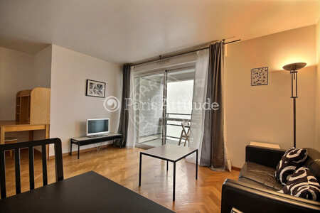Salon Appartement meublé - 50m²  - 1 chambre - Parc André Citroën - Paris