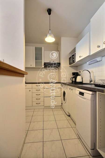 Cuisine Appartement meublé - 50m²  - 1 chambre - Parc André Citroën - Paris