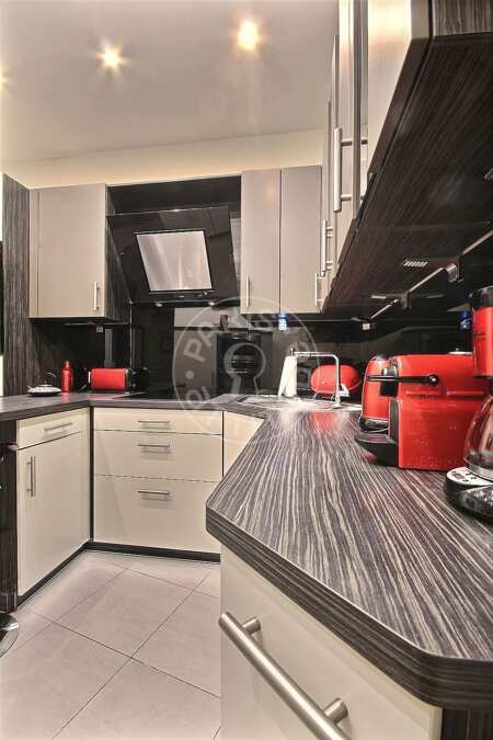 Cozinha Apartamento mobilado - 100m²  - 2 quartos - Porte Maillot / Palais des Congrès - Paris