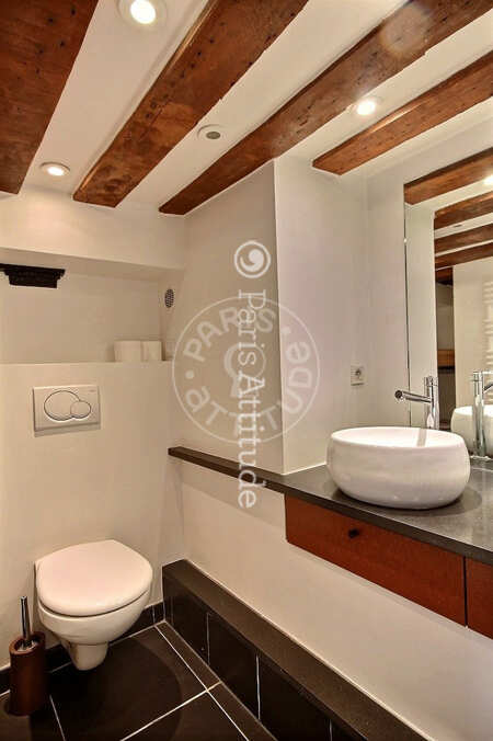 Salle de bain Studio alcove meublé - 28m²  - Ile Saint-Louis - Paris