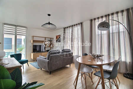 Living room Furnished apartment - 46m²  - 1 bedroom - Batignolles - Paris