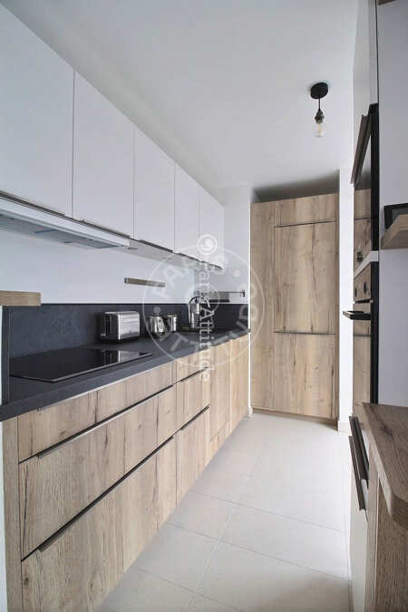 Kitchen Furnished apartment - 46m²  - 1 bedroom - Batignolles - Paris