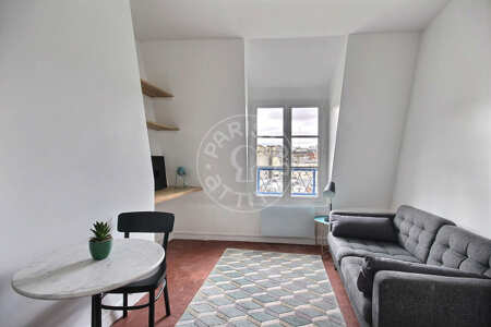 Living room Furnished studio alcove - 22m²  - Marx Dormoy - Paris