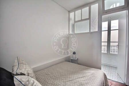Bedroom Furnished studio alcove - 22m²  - Marx Dormoy - Paris