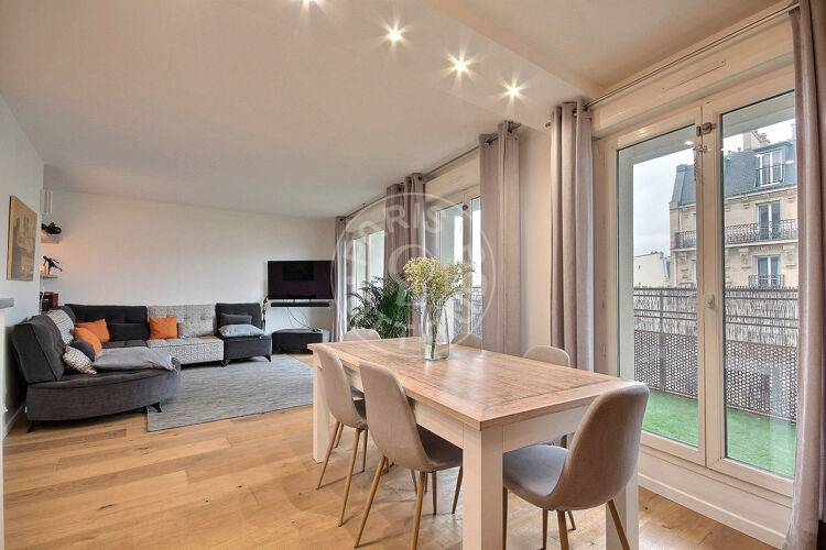 Living room - Furnished 2 bedrooms - Paris 75017 - 13784