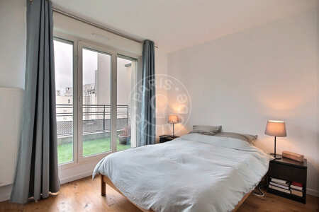 Bedroom Furnished apartment - 75m²  - 2 bedrooms - Guy Môquet - Paris