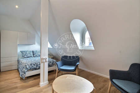 Living room Furnished studio - 21m²  - Triangle d'Or - Paris