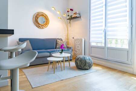 Living room Furnished studio - 23m²  - Saint-Germain - Paris