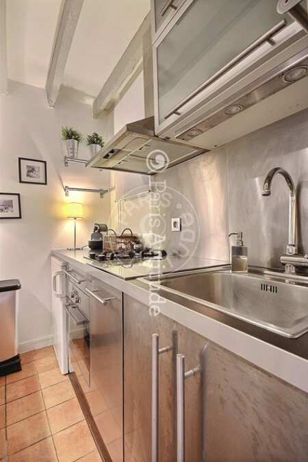Cuisine Appartement meublé - 47m²  - 1 chambre - Sacré-Cœur - Paris