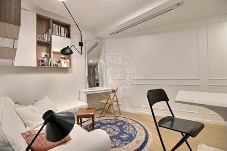 Wohnzimmer Möblierte wohnung - 28m²  - 1 Zimmer - Jules Joffrin - Mairie du 18ème - Paris