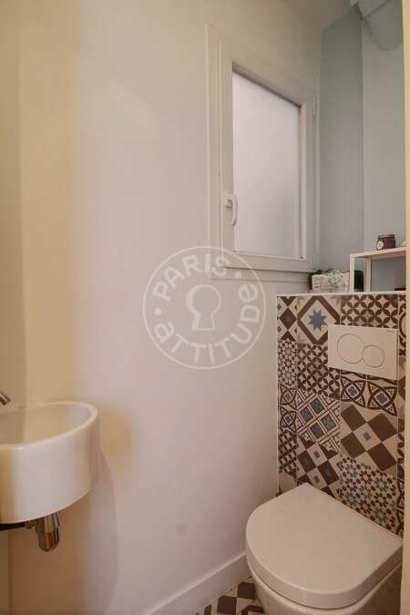 WC Möblierte wohnung - 36m²  - 1 Zimmer - Jules Joffrin - Mairie du 18ème - Paris