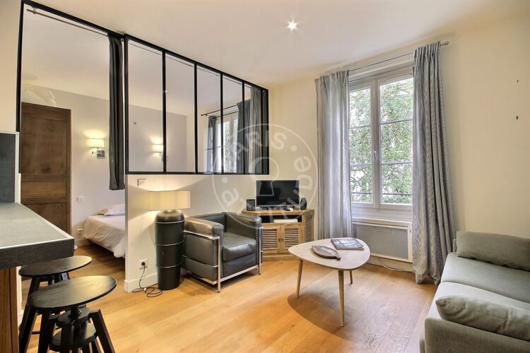 Living room - Furnished 1 bedroom - Paris 75005 - 13830