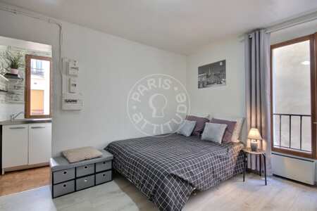 Sala Quitinete mobilado - 20m²  - Oberkampf - Paris