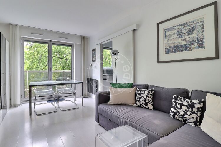 Living room - Furnished 1 bedroom - Paris 75014 - 13838
