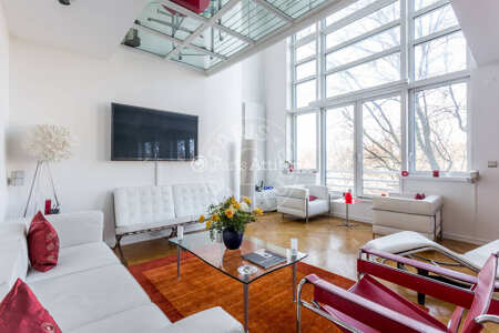 Sala Apartamento mobilado - 104m²  - 2 quartos - Levallois-Perret