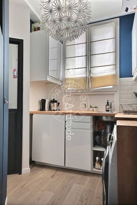 Cozinha Quitinete mobilado - 21m²  - Marx Dormoy - Paris
