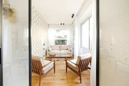 Salon Appartement meublé - 100m²  - 4 chambres - La Muette / Bois de Boulogne - Paris