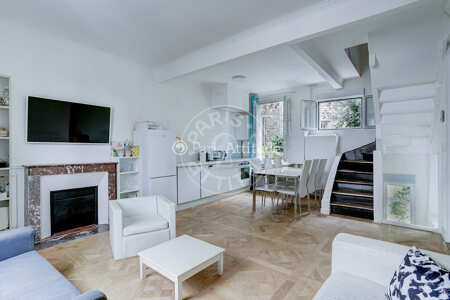 Living room Furnished house - 100m²  - 4 bedrooms - Tolbiac - Paris