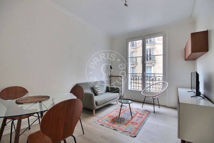 Living room - Furnished 1 bedroom - Paris 75015 - 13871