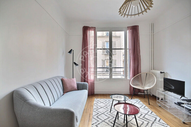 Living room - Furnished 1 bedroom - Paris 75015 - 13874