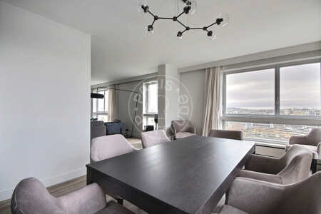 Sala de jantar Apartamento mobilado - 114m²  - 2 quartos - Bir-Hakeim - Paris