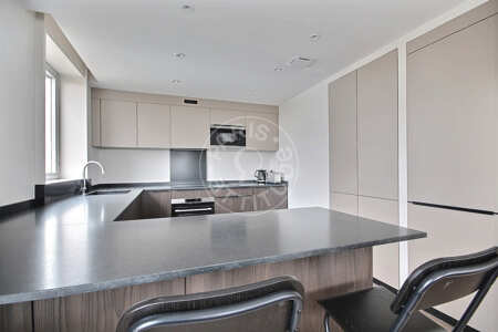 Kitchen Furnished apartment - 85m² - 2 bedrooms - Bir-Hakeim - Paris