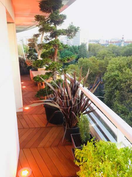 Varanda Apartamento mobilado - 88m²  - 3 quartos - Bercy - Paris