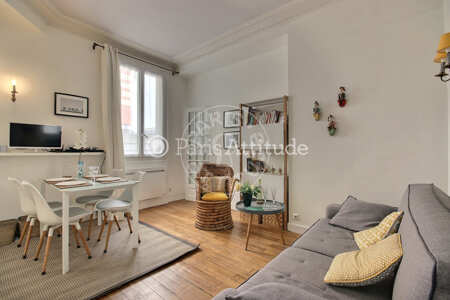 Living room Furnished apartment - 34m²  - 1 bedroom - Plaisance / Pernety - Paris