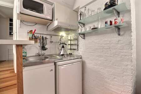 Küche Möblierte studio - 20m²  - Latin / Saint-Michel - Paris