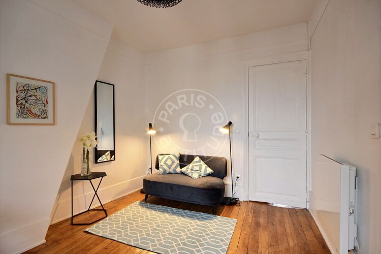 Living room - Furnished 1 bedroom - Paris 75014 - 13892