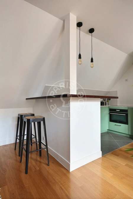 Cocina Piso amueblado - 50m²  - 1 dormitorio - Porte Maillot / Palais des Congrès - París