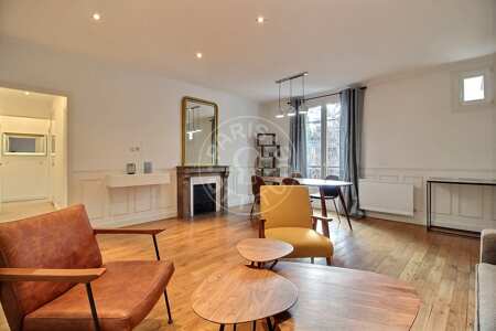 Living room Furnished apartment - 76m²  - 2 bedrooms - Mirabeau - Paris