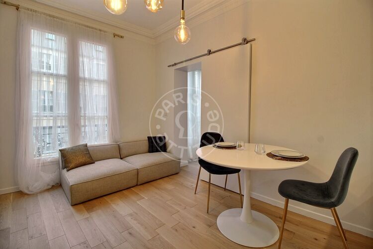 Living room - Furnished 1 bedroom - Paris 75008 - 13914