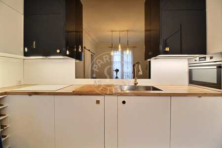 Cocina Piso amueblado - 32m²  - 1 dormitorio - Madeleine - París