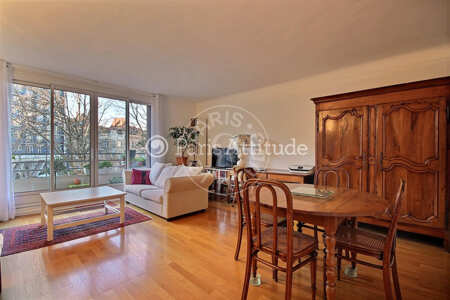 Salon Appartement meublé - 90m²  - 3 chambres - Place d'Italie - Paris