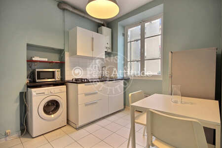 Kitchen Furnished studio - 25m²  - Poissonnière - Paris
