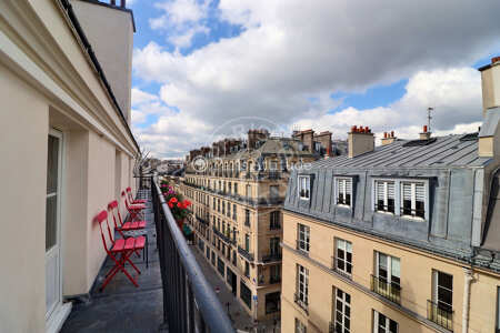 Balcony Furnished studio - 40m² - Saint-Germain - Paris