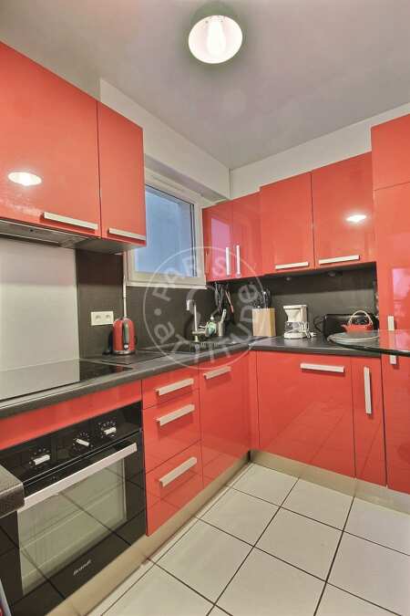 Kitchen Furnished apartment - 52m²  - 2 bedrooms - Jules Joffrin - Mairie du 18ème - Paris