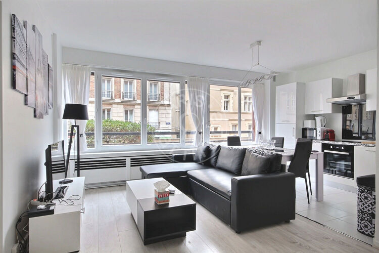Living room - Furnished 1 bedroom - Paris 75017 - 13930