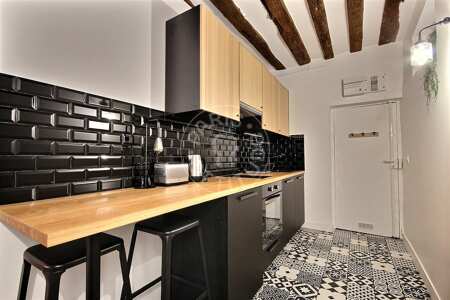 Kitchen Furnished studio alcove - 25m²  - Nation - Paris