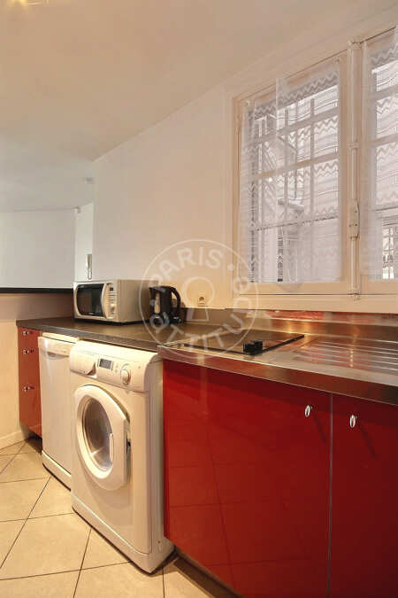 Cuisine Studio meublé - 35m²  - Temple - Paris