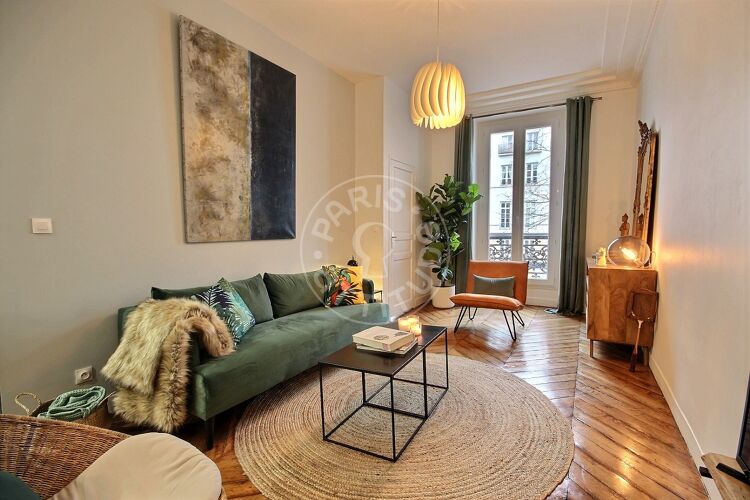 Living room - Furnished 1 bedroom - Paris 75003 - 13938