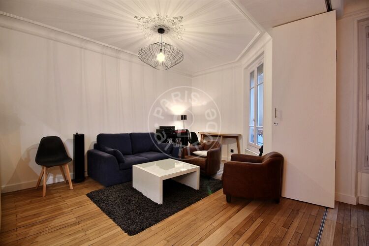 Living room - Furnished 2 bedrooms - Paris 75014 - 13948