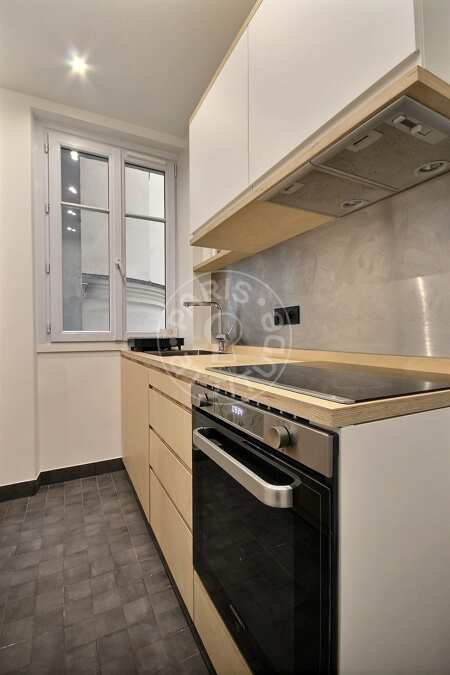Kitchen Furnished apartment - 48m²  - 2 bedrooms - Alésia - Paris