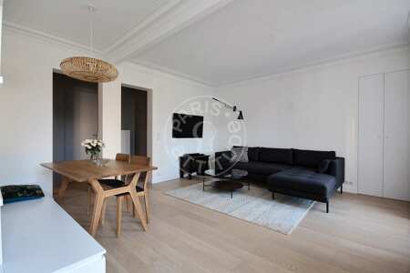 Salon Appartement meublé - 48m²  - 1 chambre - Batignolles - Paris