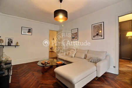 Salon Appartement meublé - 52m²  - 1 chambre - Temple - Paris